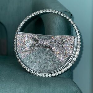 🪩 RARE! BETSEY JOHNSON All the Bling Circle Bow Bag